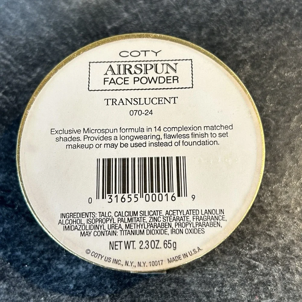 Vintage Coty Airspun Loose Face Powder‎ 070-24 Translucent 2.3 oz Sealed